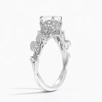 Luxe Canopy Diamond Ring Platinum Asscher Engagement Ring