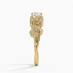 Luxe Canopy Diamond Ring Yellow Gold 18k Cushion Engagement Ring