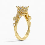 Luxe Canopy Diamond Ring Yellow Gold 18k Marquise Engagement Ring