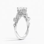Luxe Canopy Diamond Ring Platinum Oval Engagement Ring
