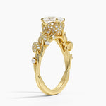 Luxe Canopy Diamond Ring Yellow Gold 18k Oval Engagement Ring