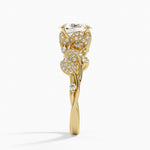 Luxe Canopy Diamond Ring Yellow Gold 18k Oval Engagement Ring