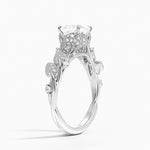 Luxe Canopy Diamond Ring Platinum Princess Engagement Ring