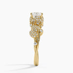 Luxe Canopy Diamond Ring Yellow Gold 18k Princess Engagement Ring
