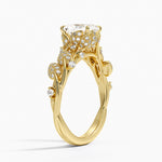Luxe Canopy Diamond Ring Yellow Gold 18k Radiant Engagement Ring