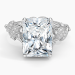 Luxe Canopy Diamond Ring Platinum Radiant Engagement Ring