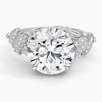 Luxe Canopy Diamond Ring Platinum Round Engagement Ring