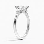 Petite Fleur Three Stone Diamond Ring Platinum Marquise Engagement Ring