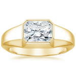 Haiden Bezel Engagement Ring 18K Yellow Gold RA