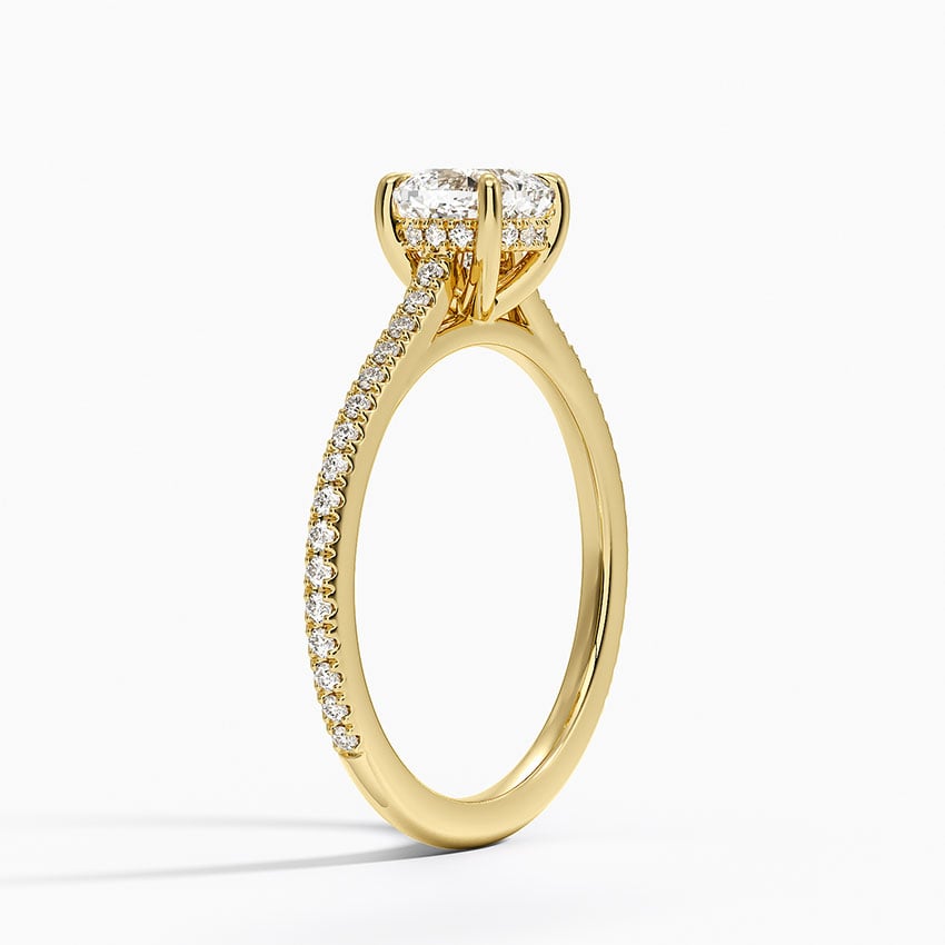 Luxe Lissome Diamond Ring (1/5 ct. tw.) Yellow Gold 18k Cushion Engagement Ring