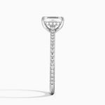 Luxe Lissome Diamond Ring (1/5 ct. tw.) Platinum Emerald Engagement Ring