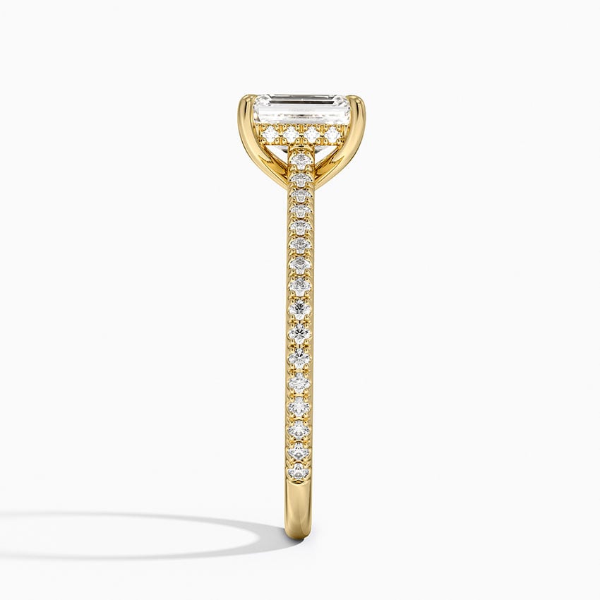 Luxe Lissome Diamond Ring (1/5 ct. tw.) Yellow Gold 18k Emerald Engagement Ring