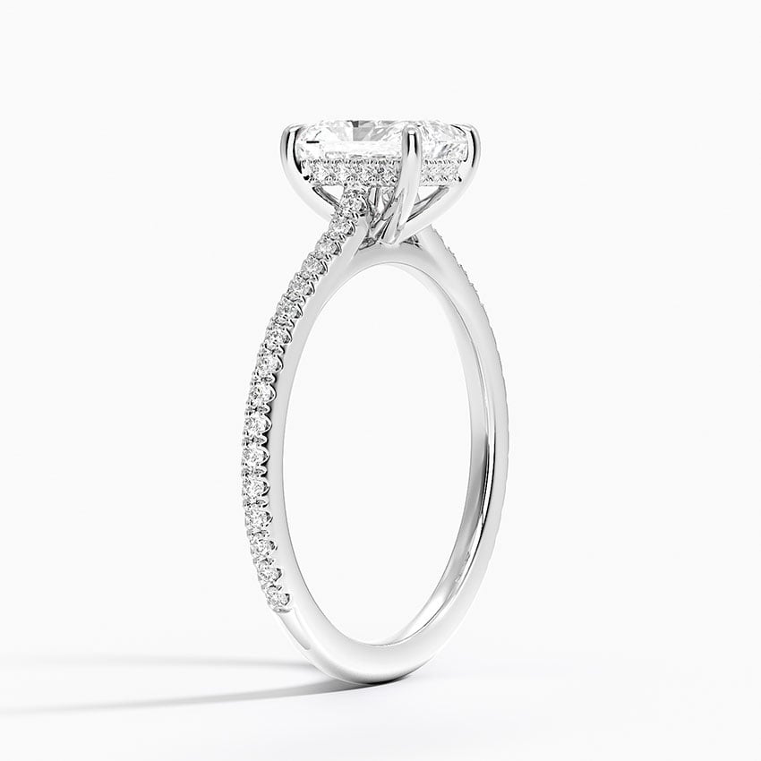 Luxe Lissome Diamond Ring (1/5 ct. tw.) Platinum Radiant Engagement Ring