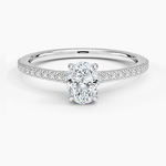 Luxe Lissome Diamond Ring (1/5 ct. tw.) Platinum Oval Engagement Ring
