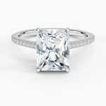 Luxe Lissome Diamond Ring (1/5 ct. tw.) Platinum Radiant Engagement Ring