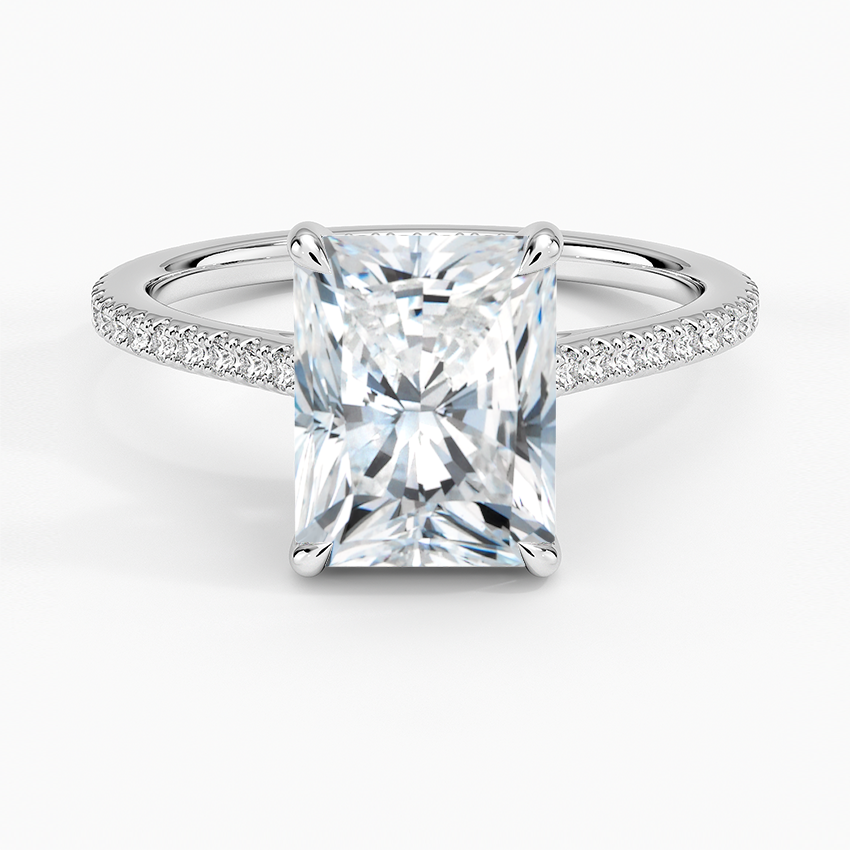 Luxe Lissome Diamond Ring (1/5 ct. tw.) Platinum Radiant Engagement Ring