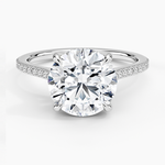 Luxe Lissome Diamond Ring (1/5 ct. tw.) Platinum Round Engagement Ring