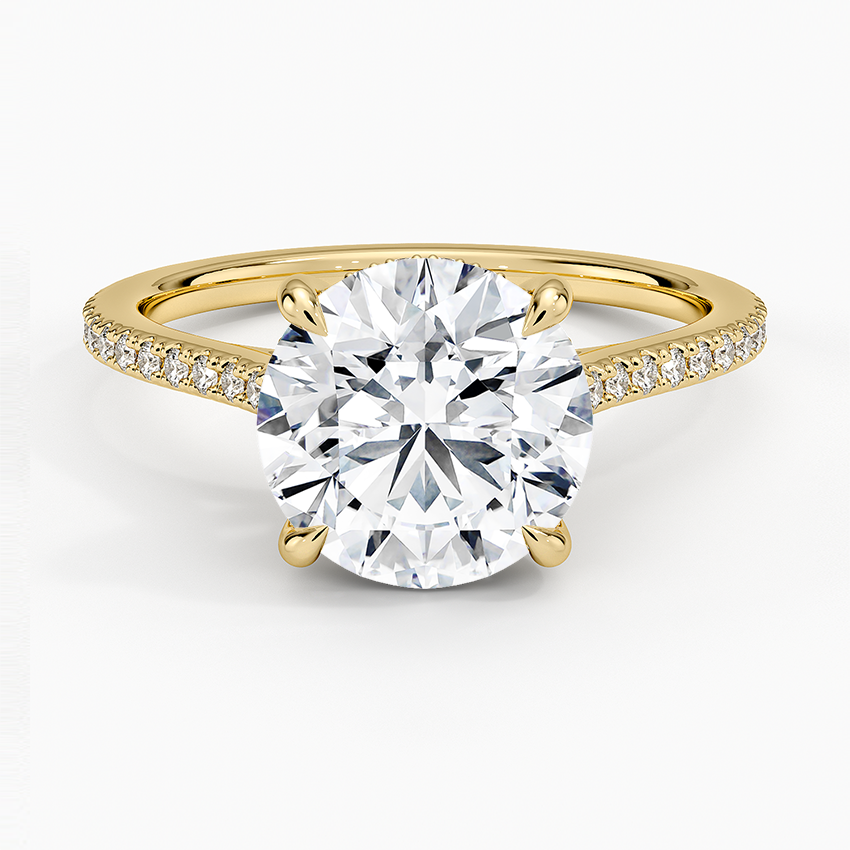 Luxe Lissome Diamond Ring (1/5 ct. tw.) Yellow Gold 18k Round Engagement Ring