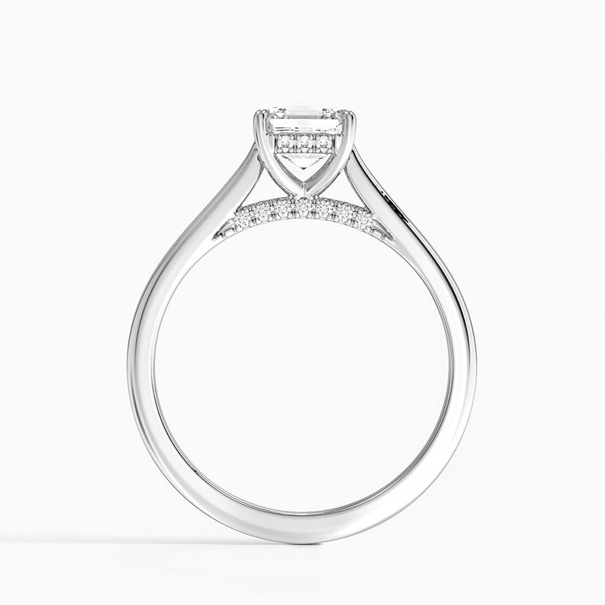Dawn 1.5mm Diamond Ring Platinum Asscher Engagement Ring