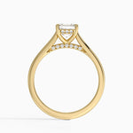 Dawn 1.5mm Diamond Ring Yellow Gold 18k Asscher Engagement Ring