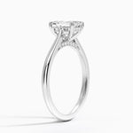 Dawn 1.5mm Diamond Ring Platinum Emerald Engagement Ring