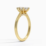 Dawn 1.5mm Diamond Ring Yellow Gold 18k Marquise Engagement Ring