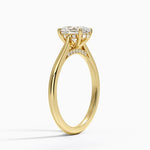 Dawn 1.5mm Diamond Ring Yellow Gold 18k Oval Engagement Ring