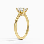 Dawn 1.5mm Diamond Ring Yellow Gold 18k Radiant Engagement Ring
