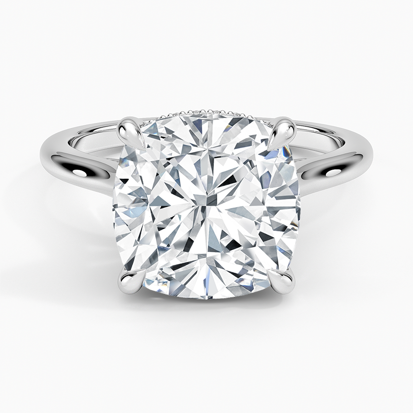 Dawn 1.5mm Diamond Ring Platinum Cushion Engagement Ring