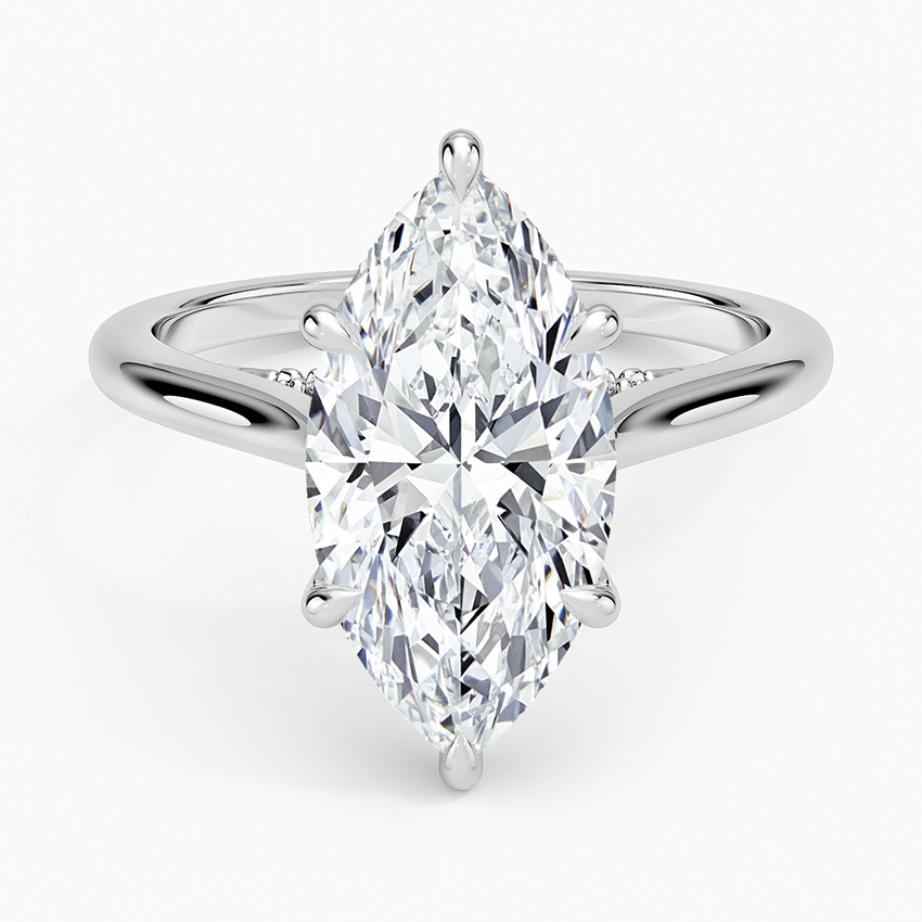 Dawn 1.5mm Diamond Ring Platinum Marquise Engagement Ring