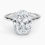 Dawn 1.5mm Diamond Ring Platinum Oval Engagement Ring