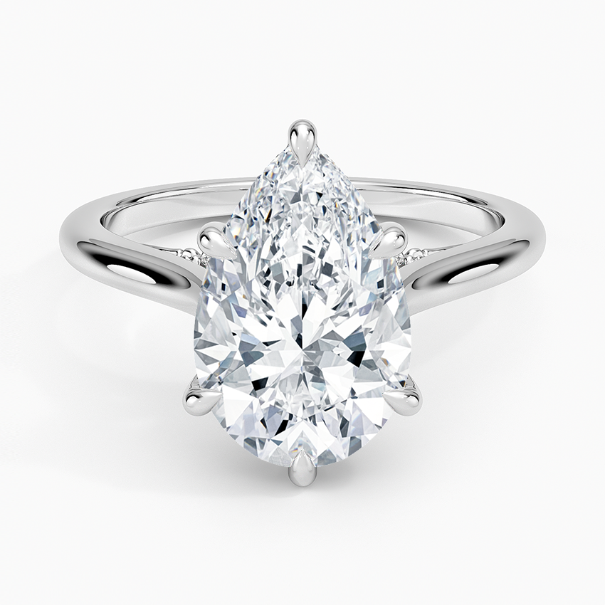 Dawn 1.5mm Diamond Ring Platinum Pear Engagement Ring