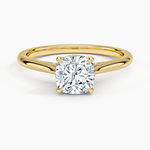 Dawn 1.5mm Diamond Ring Yellow Gold 18k Cushion Engagement Ring