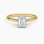 Dawn 1.5mm Diamond Ring Yellow Gold 18k Emerald Engagement Ring