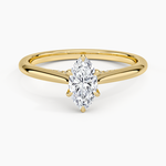 Dawn 1.5mm Diamond Ring Yellow Gold 18k Marquise Engagement Ring