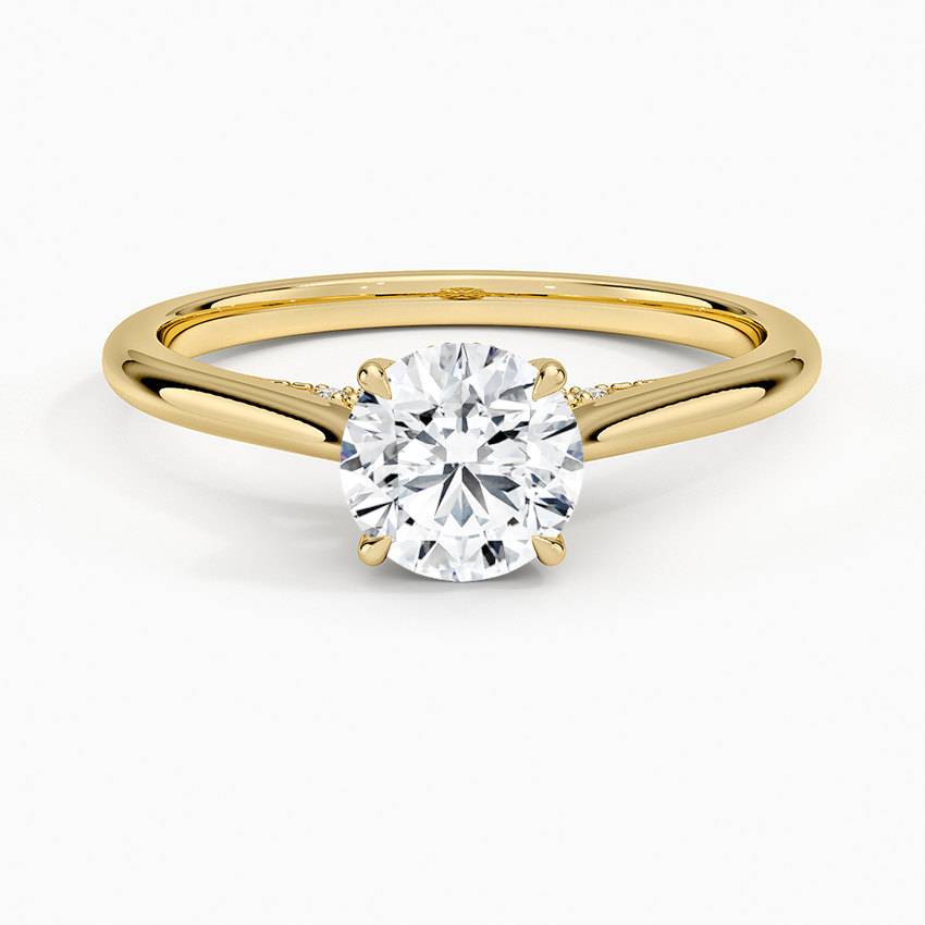 Dawn 1.5mm Diamond Ring Yellow Gold 18k Round Engagement Ring