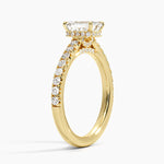 Chantal Diamond Ring Yellow Gold 18k Emerald Engagement Ring