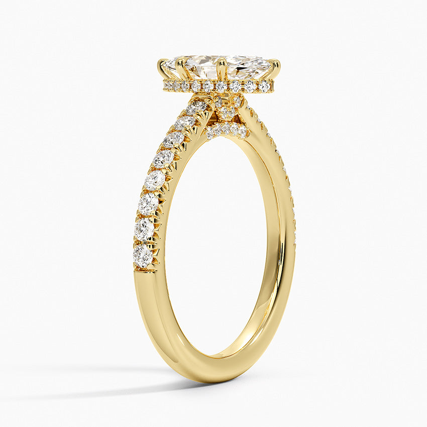 Chantal Diamond Ring Yellow Gold 18k Marquise Engagement Ring