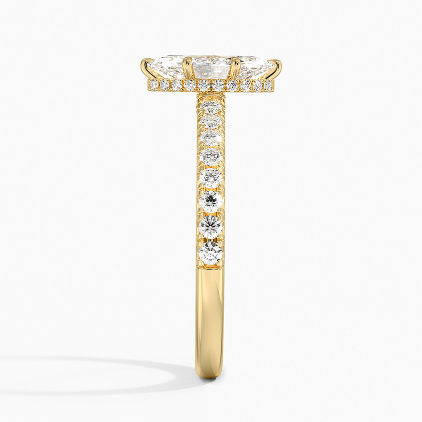 Chantal Diamond Ring Yellow Gold 18k Marquise Engagement Ring