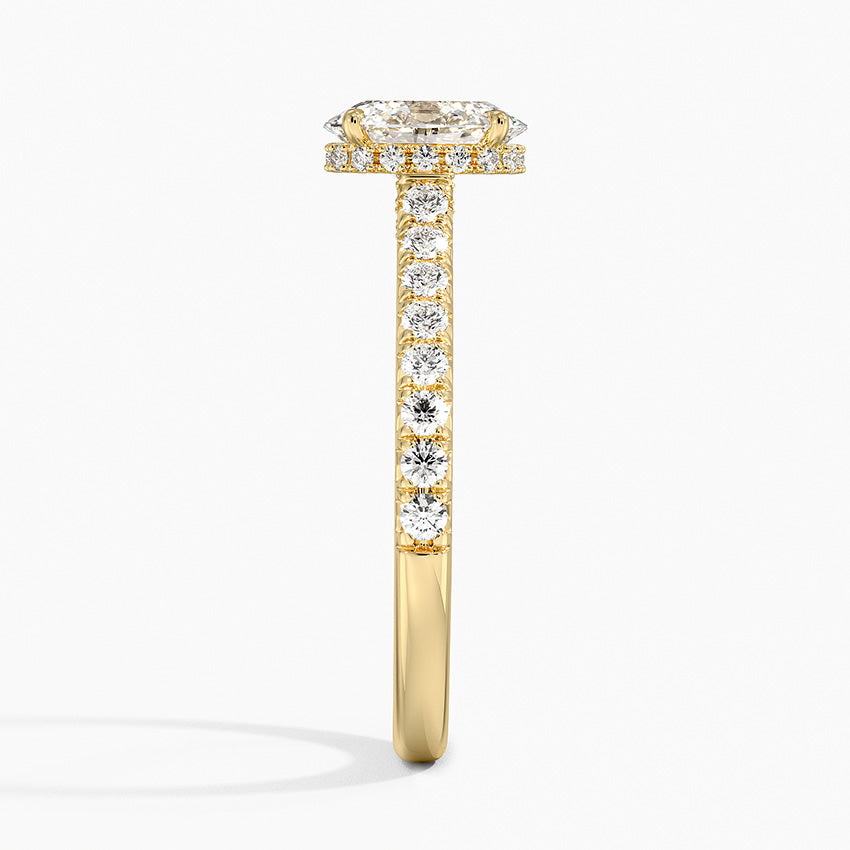 Chantal Diamond Ring Yellow Gold 18k Oval Engagement Ring