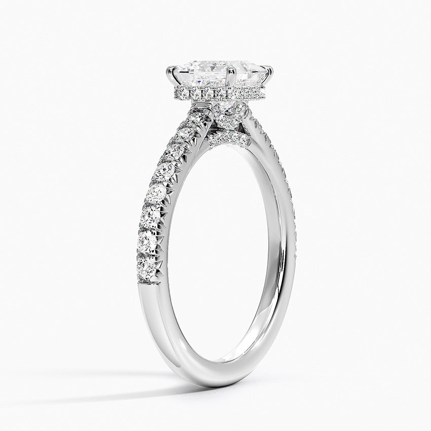 Chantal Diamond Ring Platinum Princess Engagement Ring