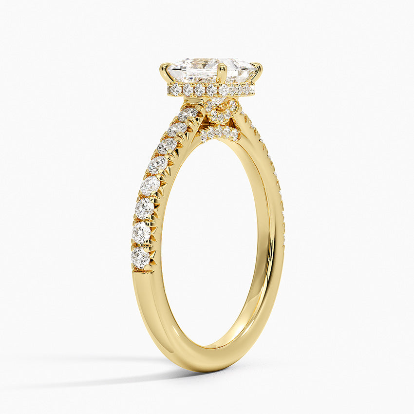 Chantal Diamond Ring Yellow Gold 18k Princess Engagement Ring