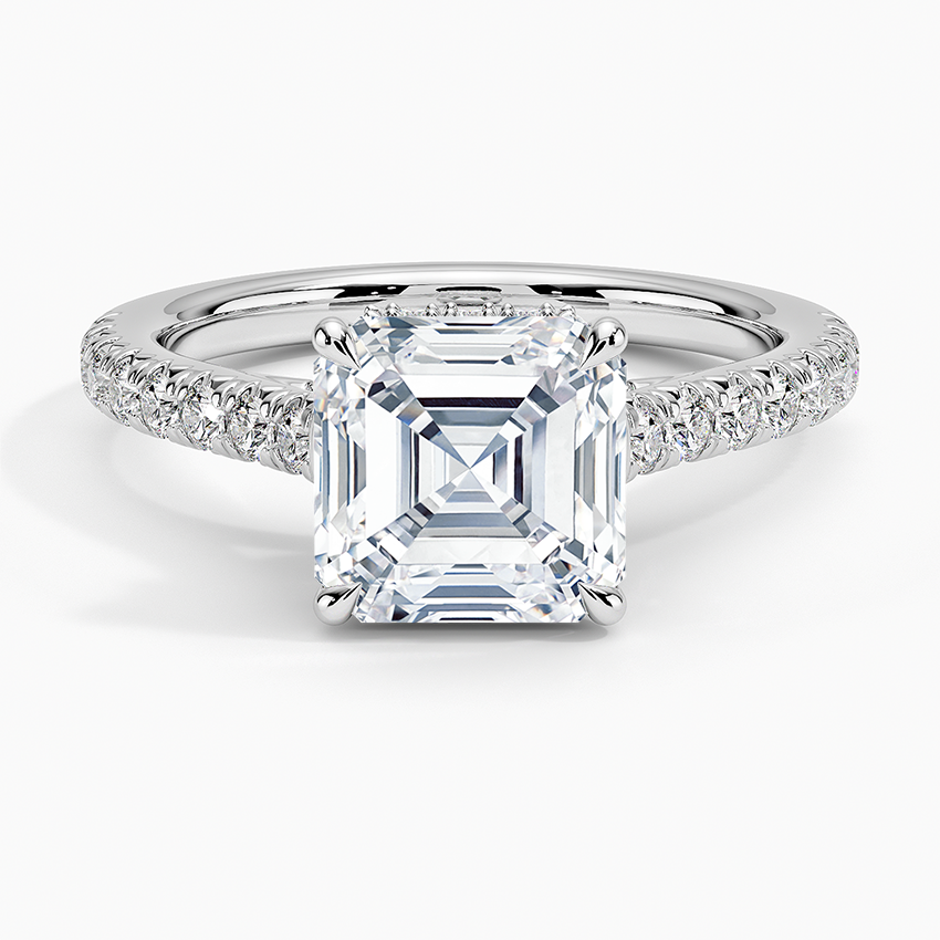 Chantal Diamond Ring Platinum Asscher Engagement Ring