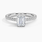 Chantal Diamond Ring Platinum Emerald Engagement Ring