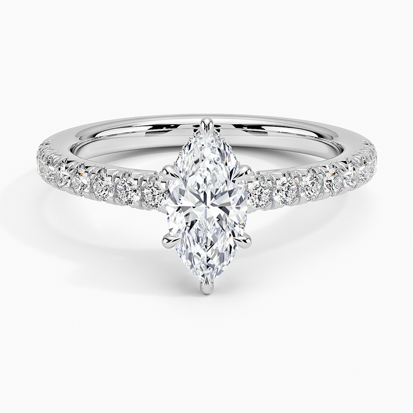 Chantal Diamond Ring Platinum Marquise Engagement Ring