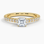 Chantal Diamond Ring Yellow Gold 18k Asscher Engagement Ring