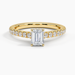 Chantal Diamond Ring Yellow Gold 18k Emerald Engagement Ring