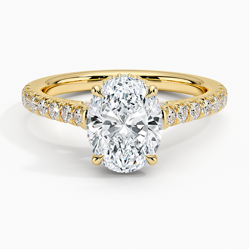 Chantal Diamond Ring Yellow Gold 18k Oval Engagement Ring