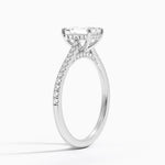 Luxe Dawn Diamond Ring Platinum Emerald Engagement Ring
