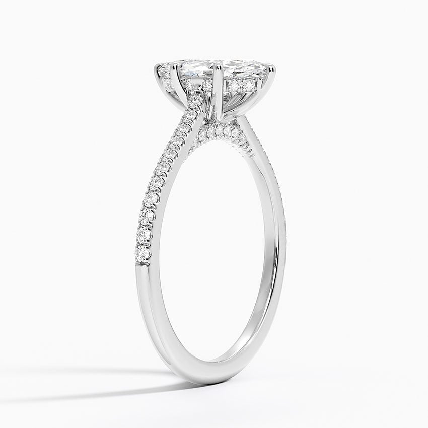 Luxe Dawn Diamond Ring Platinum Marquise Engagement Ring